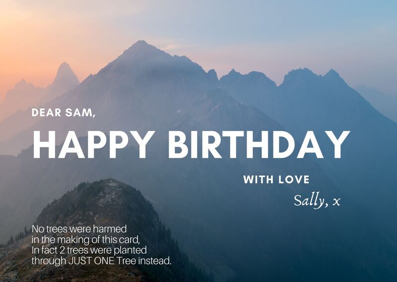Mountain Landscape Birthday card