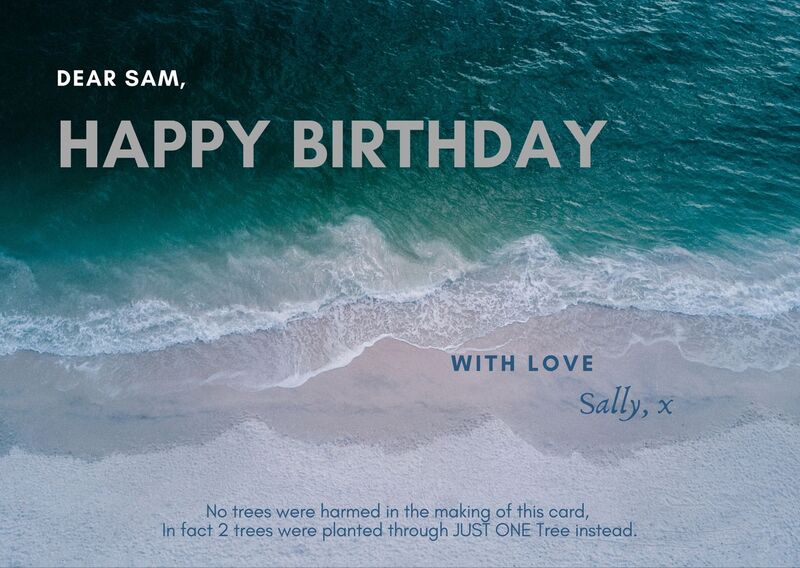 Beach birthday card