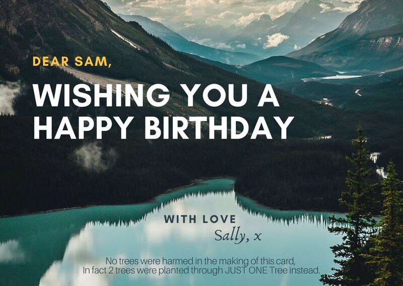 Mountain landscape birthday card