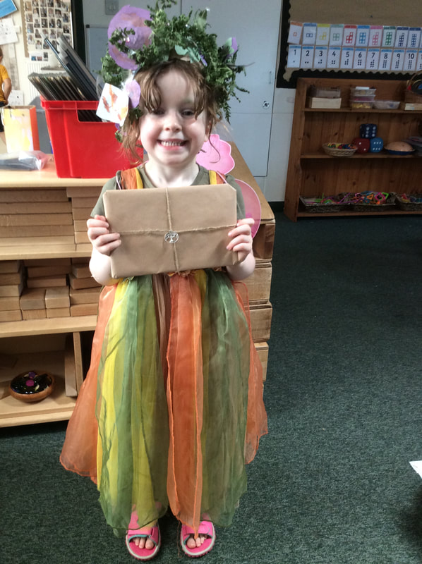 Picture of a young girl dressed as a forest fairy