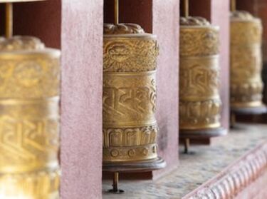 Picture of Buddhist prayer wheels