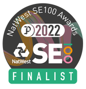 Picture of the finalist badge for the Natwest SE100 Awards