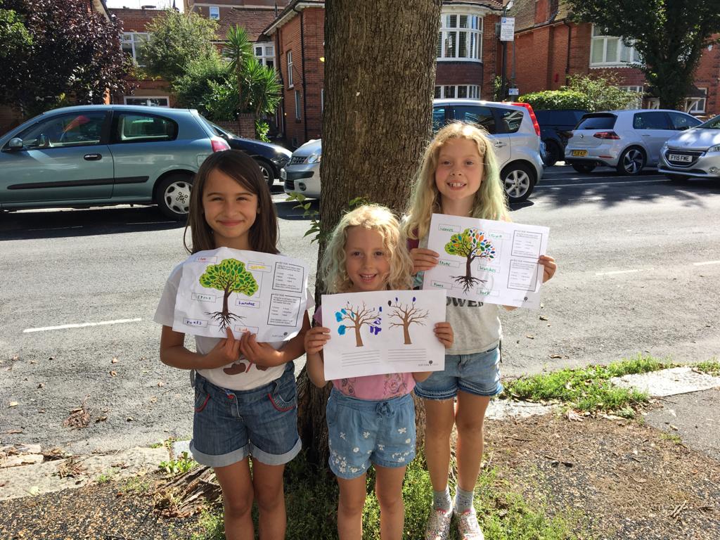 Picture of children having used JUST ONE Tree's environmental resources for schools